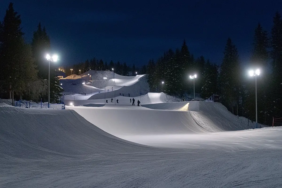 ski resort flood lighting