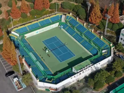 Municipal Tennis Court Busan Korea Banner